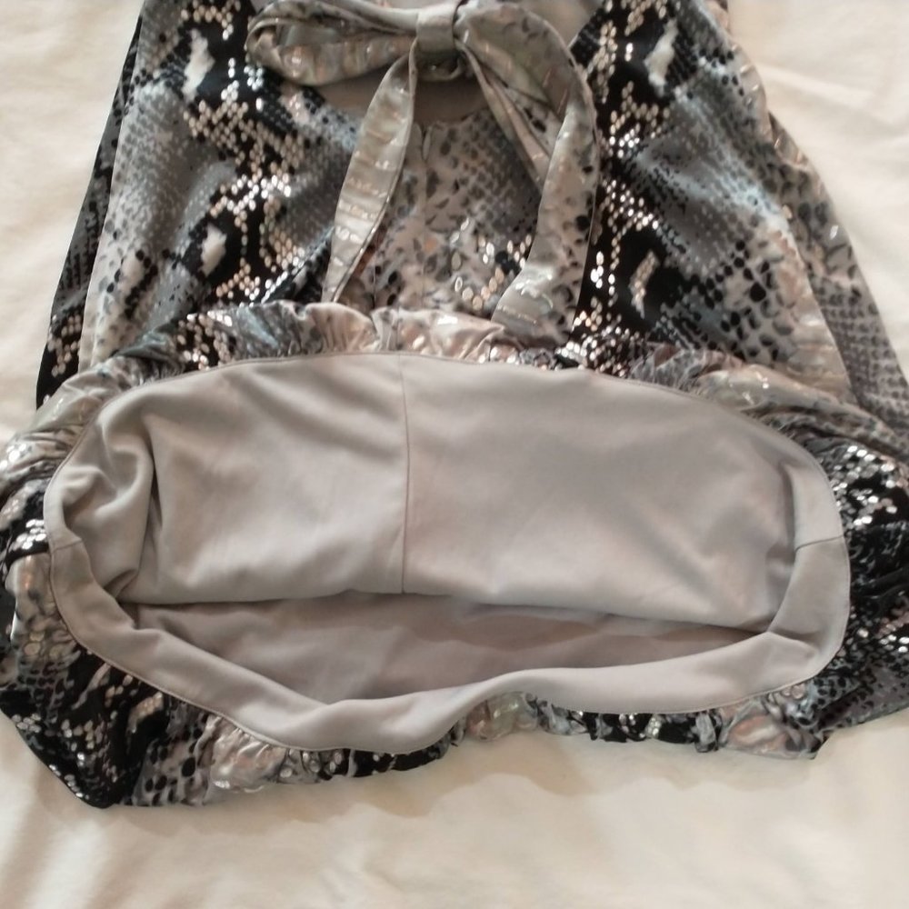 B Darlin dress 1/2 animal print black/grey/pink - Picture 7 of 8